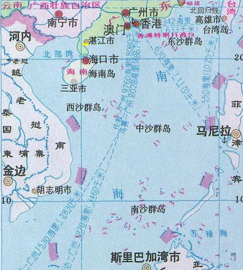 中国南海地图